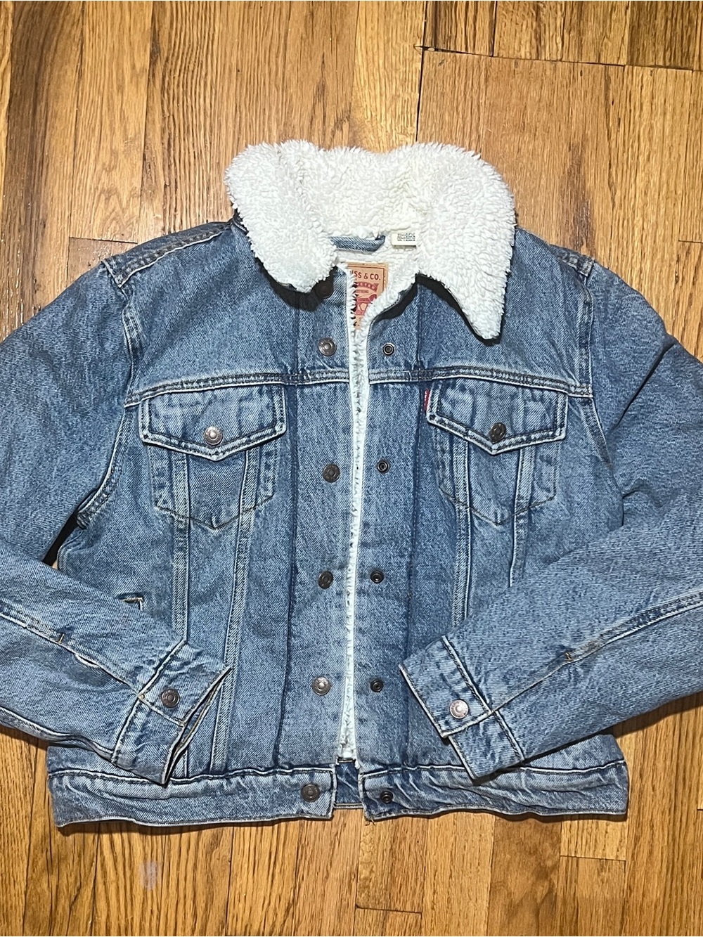 Levi Strauss & Co Levi's Trucker Sherpa Lined Jacket Men’s S Divided Blue